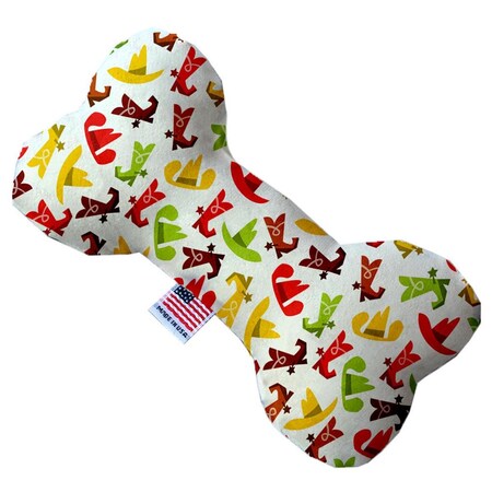 Mirage Pet Products Cowboys Canvas Bone Dog Toy 6 in. 1168-CTYBN6